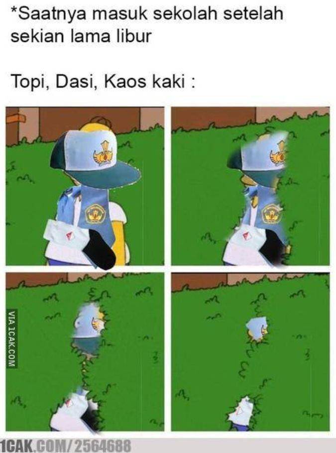 meme hari pertama masuk sekolah (1cak.com)