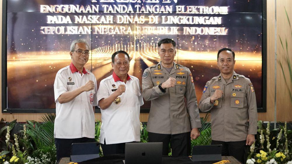 Polri Resmikan Tanda Tangan Elektronik Tersertifikasi BSSN