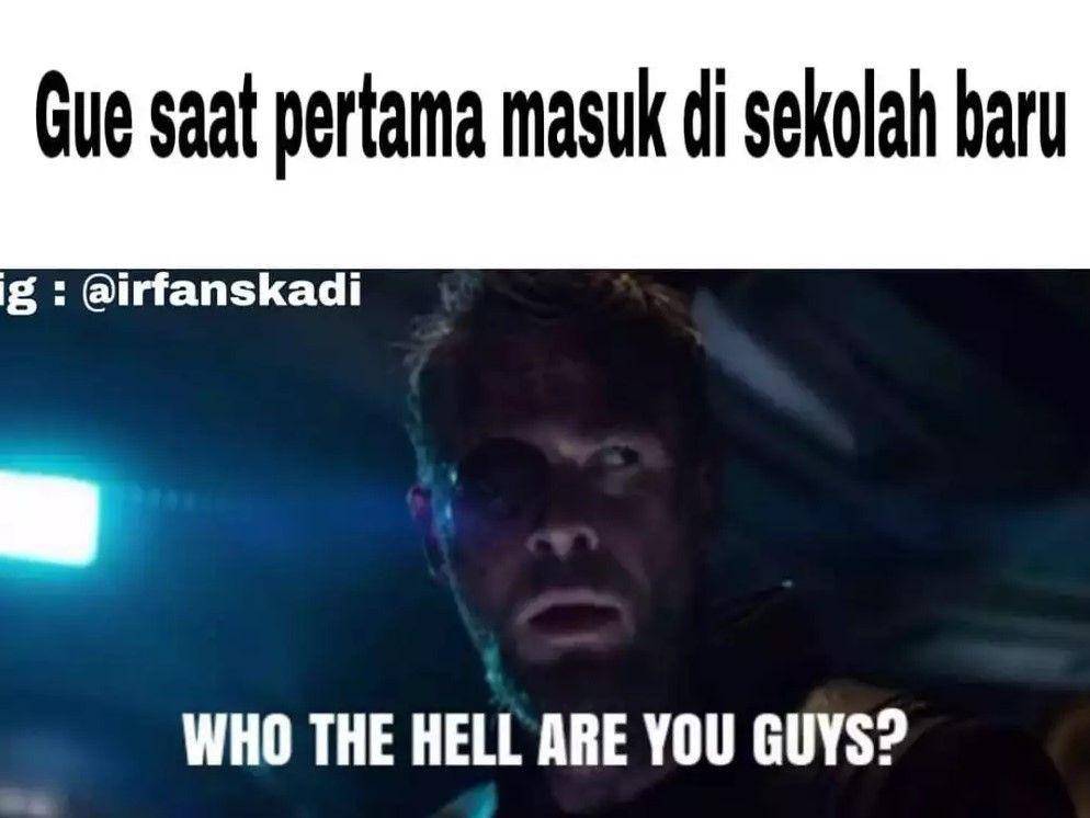 meme hari pertama masuk sekolah (instagram.com/irfanskadi)
