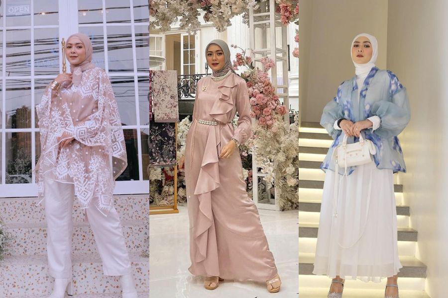 14 Gaya Kondangan Hijab untuk Ibu Muda ala Richa Iskak, Tetap Anggun