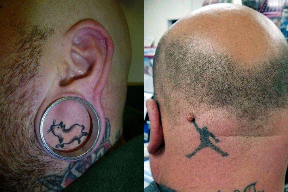 kolase potret konsep tato ngawur (facebook.com/Fail tattoo)