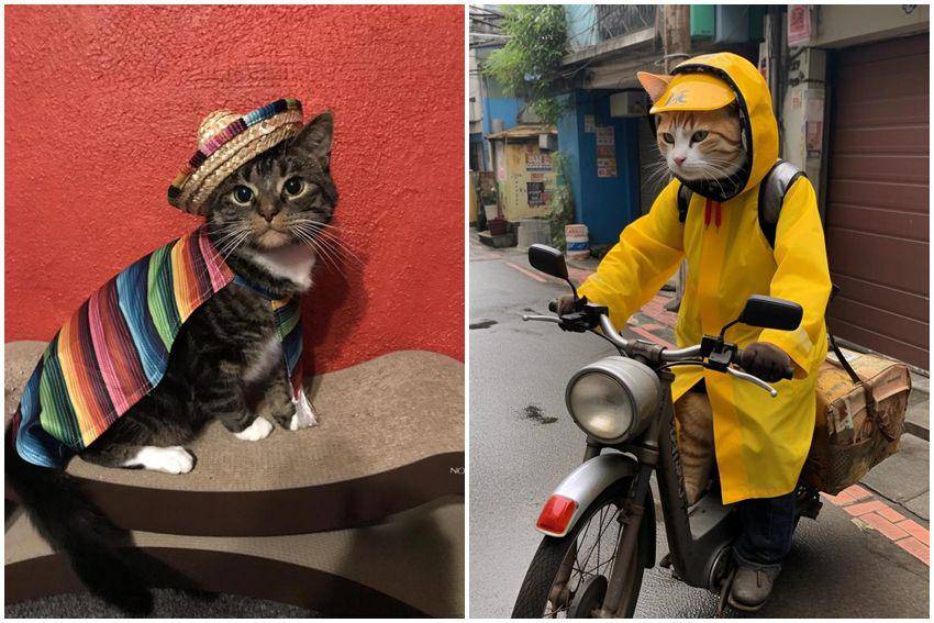 kolase potret OOTD kucing yang bikin gemas (reddit.com/user/schmittgudrun7 | reddit.com/user/Kooky_Fan5073)