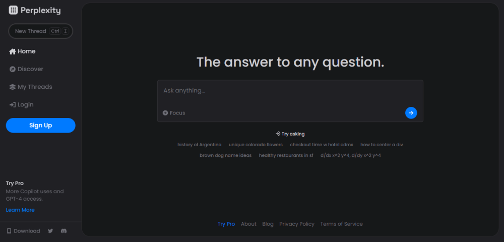Perplexity AI (perplexity.ai)