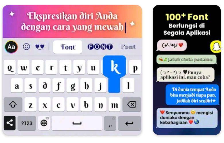 potret aplikasi Fonts Keyboard dan Emoji No ROOT (Simple Design Ltd./Fonts Keyboard dan Emoji No ROOT)