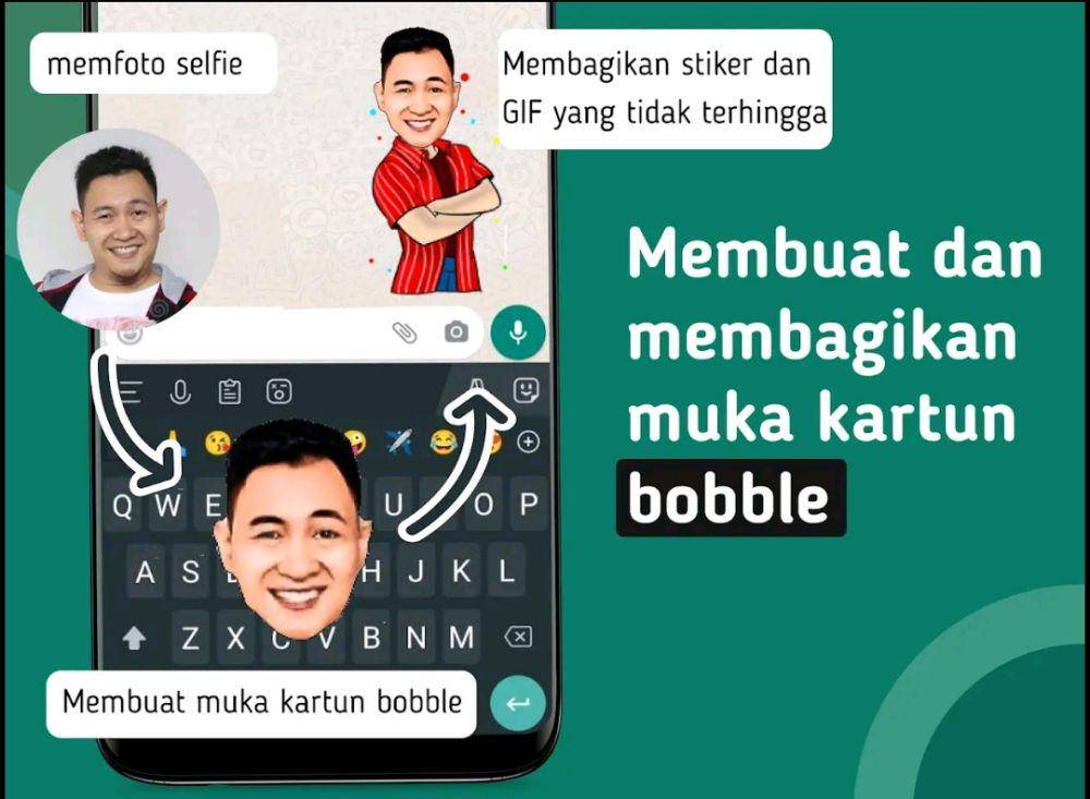 potret aplikasi Bobble Keyboard (Bobble AI/Bobble Keyboard)