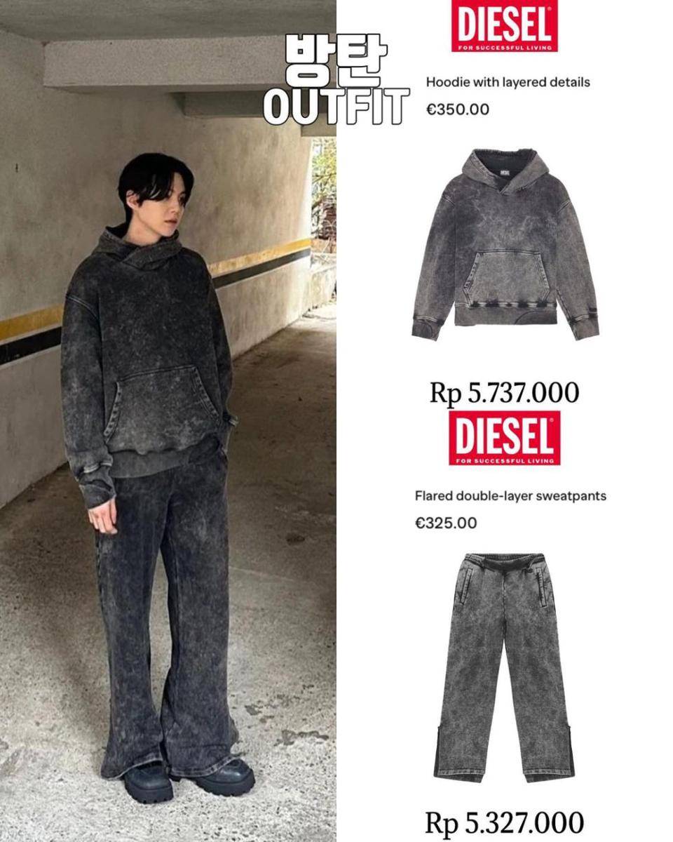 potret Suga BTS (instagram.com/bangtan_outfit)