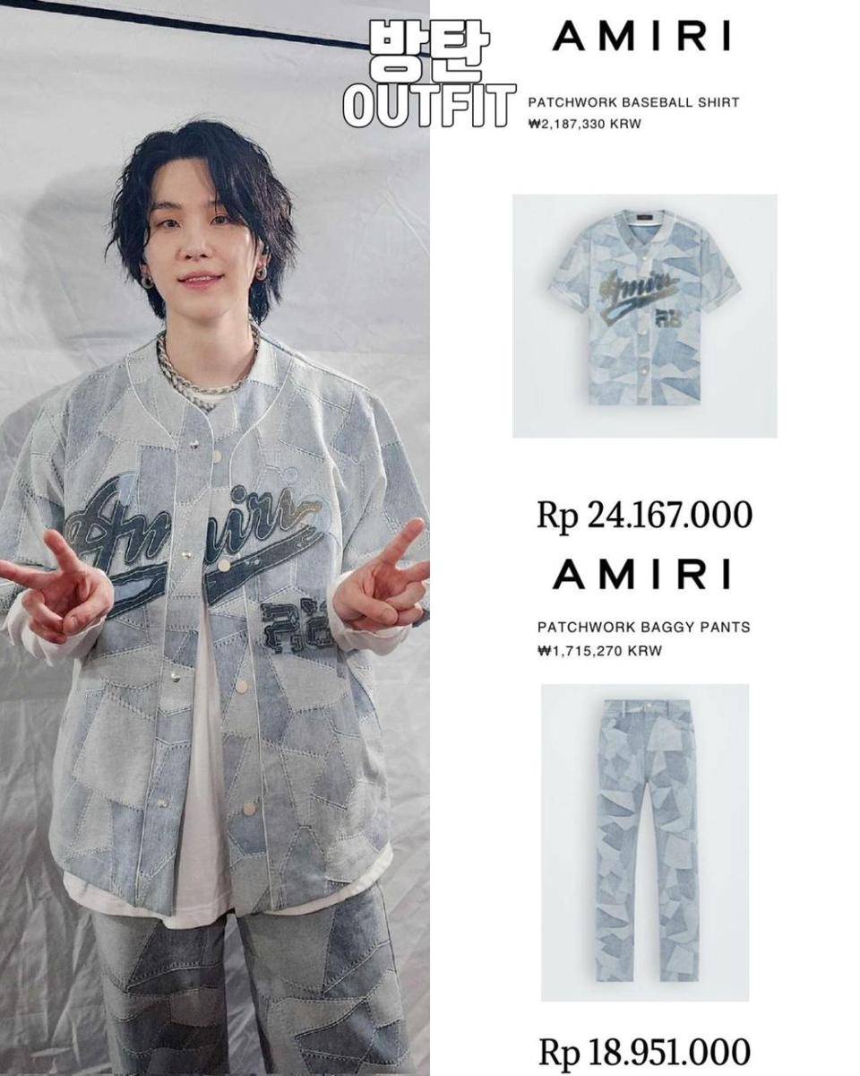 potret Suga BTS (instagram.com/bangtan_outfit)