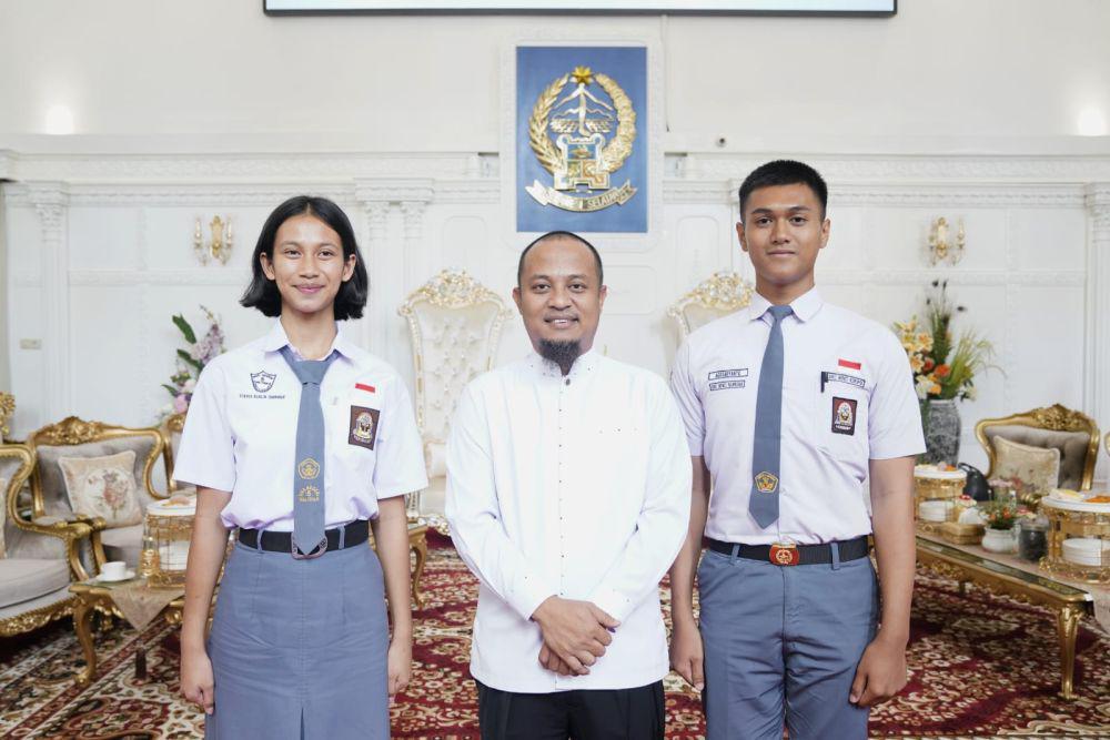 Agus dan Stevia Wakili Sulsel di Paskibraka Nasional 2023