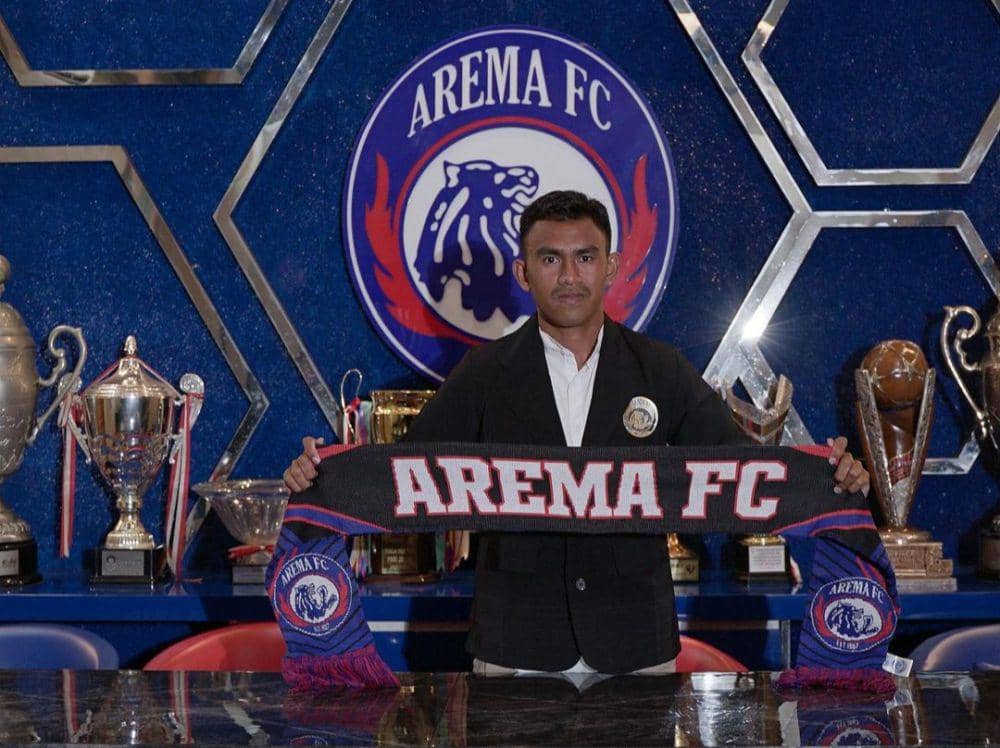Bek kanan Arema FC, Hamdi Sula. (Dok Media Officer Arema FC)