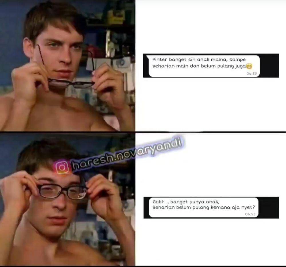 meme pakai kacamata (instagram.com/haresh.novaryandi)