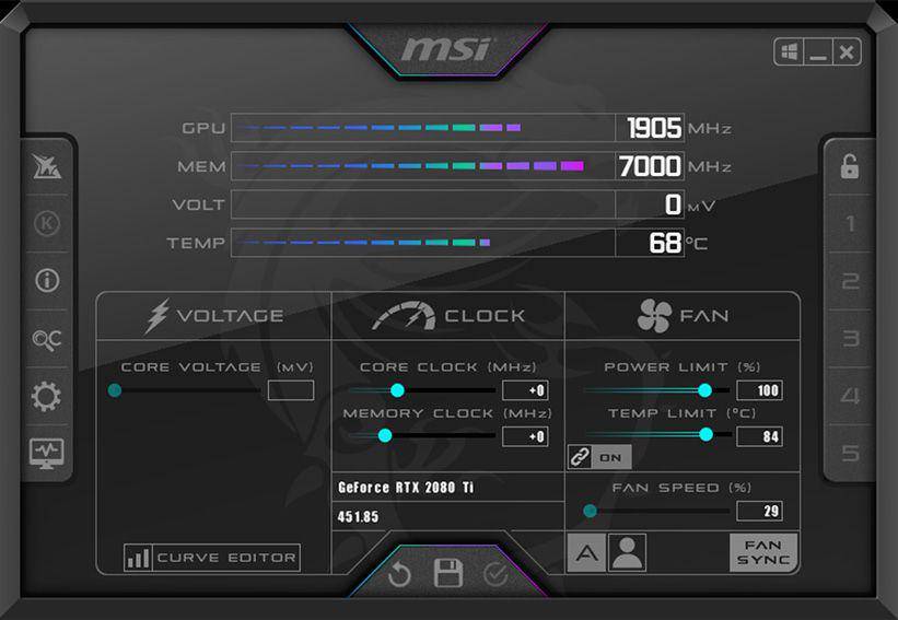 software MSI Afterburner (msi.com)