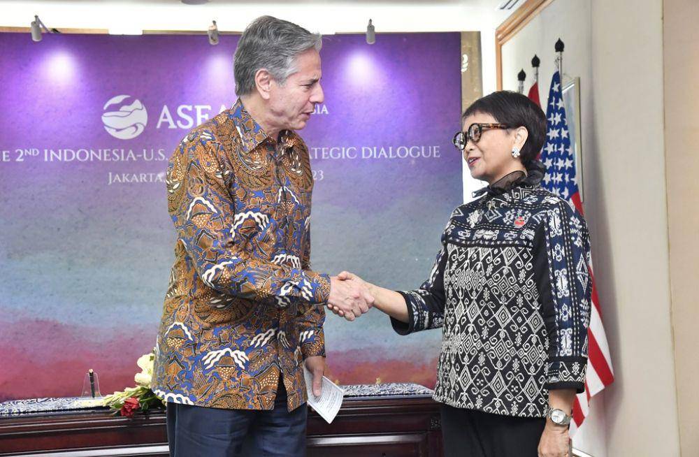 Menteri Luar Negeri RI Retno Marsudi dan Menteri Luar Negeri AS Antony Blinken. (dok. Gallery ASEAN)