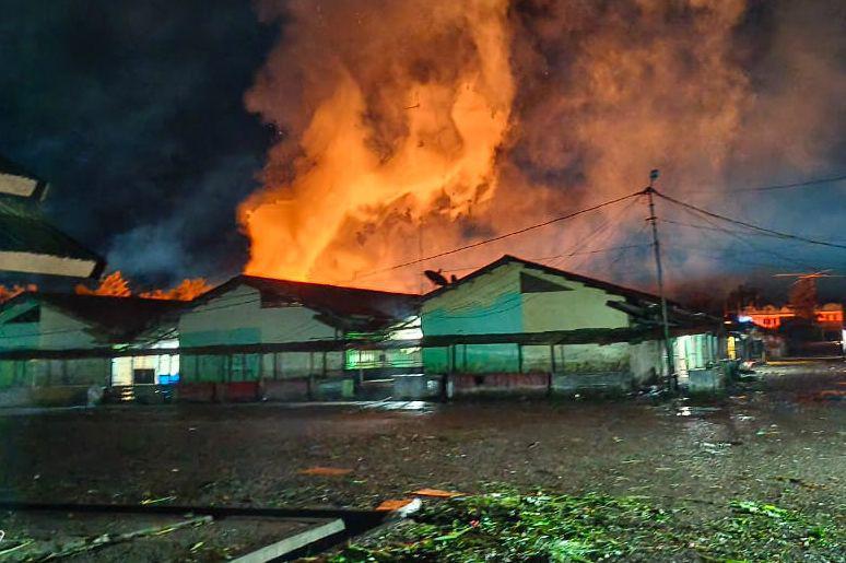 Kebakaran di Pasar Jibama Wamena, 16 Kios Ludes Terbakar