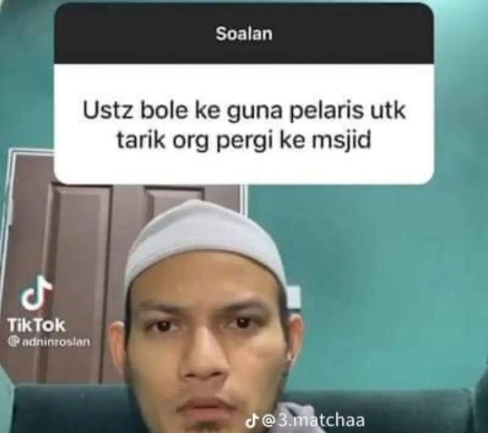meme pertanyaan nyeleneh ke ustaz (instagram.com/kang.re.post)