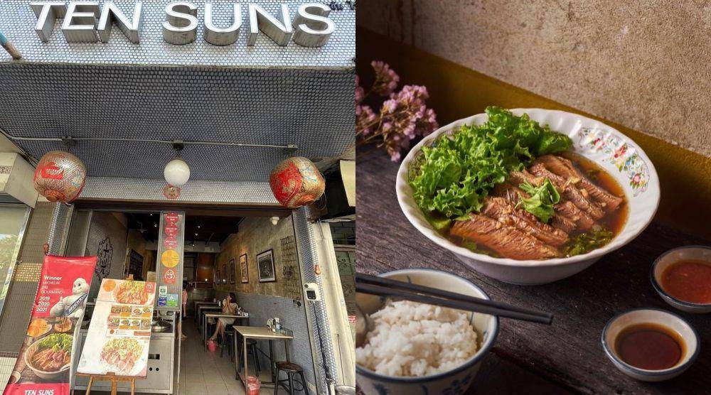 kolase suasana dan hidangan di Ten Suns (instagram.com/tensunsbeefsoup)