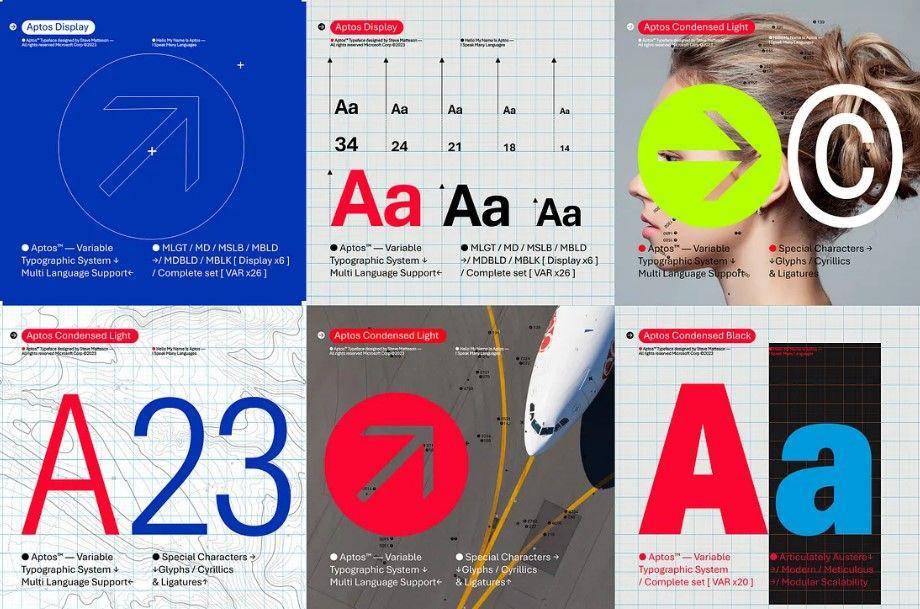 font Aptos (dok. Microsoft Blog)
