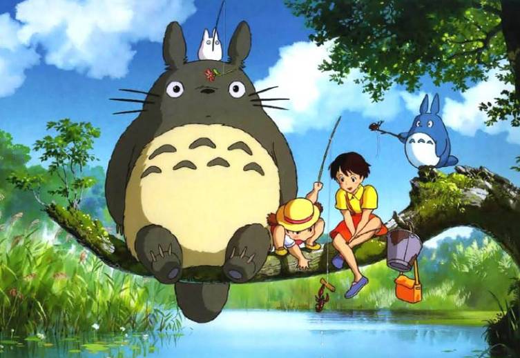 Totoro, Mei Kusakabe dan Satsuki Kusakabe dari anime My Neighbor Totoro (1988) (dok. Studio Ghibli/My Neighbor Totoro)