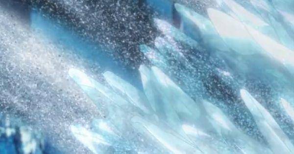 Kombinasi teknik es Hitsugaya dan abu pedang Rangiku ( Dok. Pierrot / Bleach: Thousand-Years Blood War )