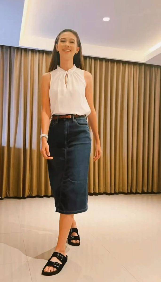 ide mix and match bawahan jeans ala Yuki Kato (instagram.com/yukikt)