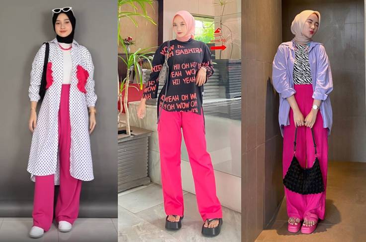 padu padan celana fuschia ala selebgram (instagram.com/inikiranaaa__) | (instagram.com/hanifadl_) | (instagram.com/intanghazll_)