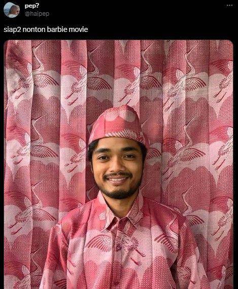 meme nonton Barbie vs Oppenheimer (twitter.com/haipep)