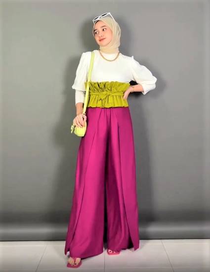 padu padan celana fuschia ala selebgram (instagram.com/inikiranaaa__)