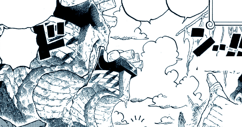 Penampakan "kapal samsak" di One Piece 1087. (mangaplus.shueisha.co.jp/One Piece)