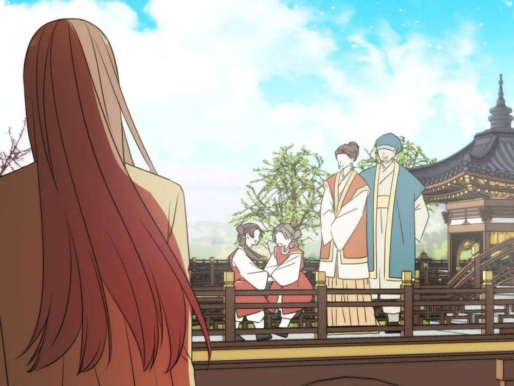 Sketsa Ban Ji Eum melihat kehidupan pertamanya oleh penulis webtun Lee Hey (instagram.com/lee_hye12)