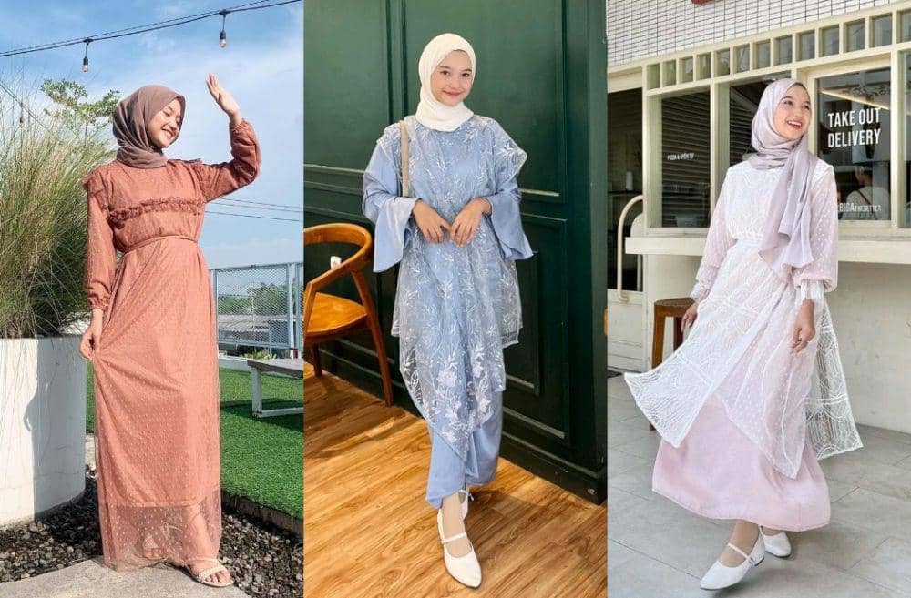 10 Inspirasi Dress Hijab Siska Amera, Menawan buat Pesta
