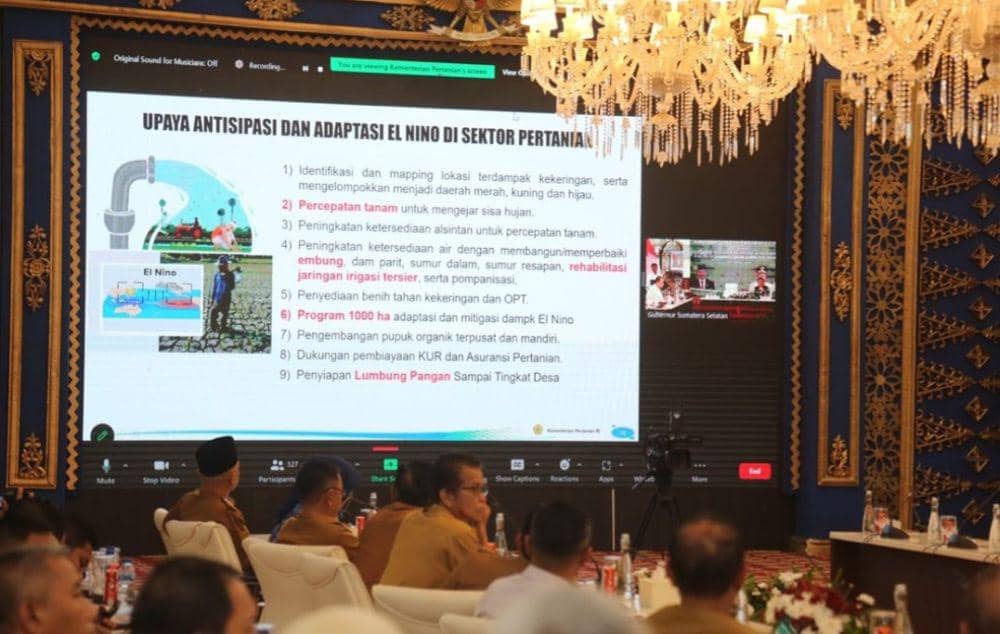 Rapat Kordinasi dalam mengantisipasi El Nino (Dok: PemproV Sumsel)