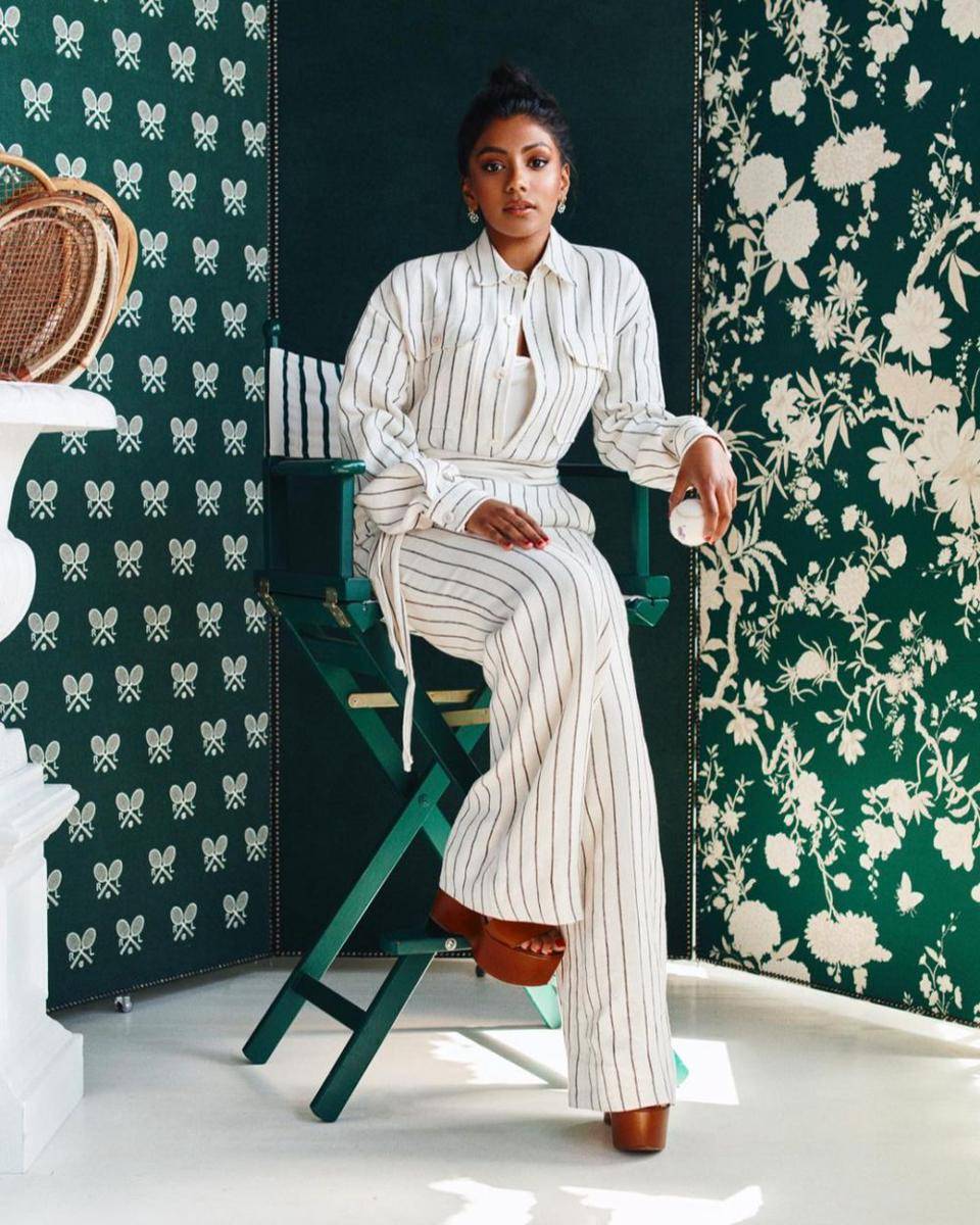 Charithra Chandran in Polo Ralph Lauren - Wimbledon 2023 (instagram.com/poloralphlauren)