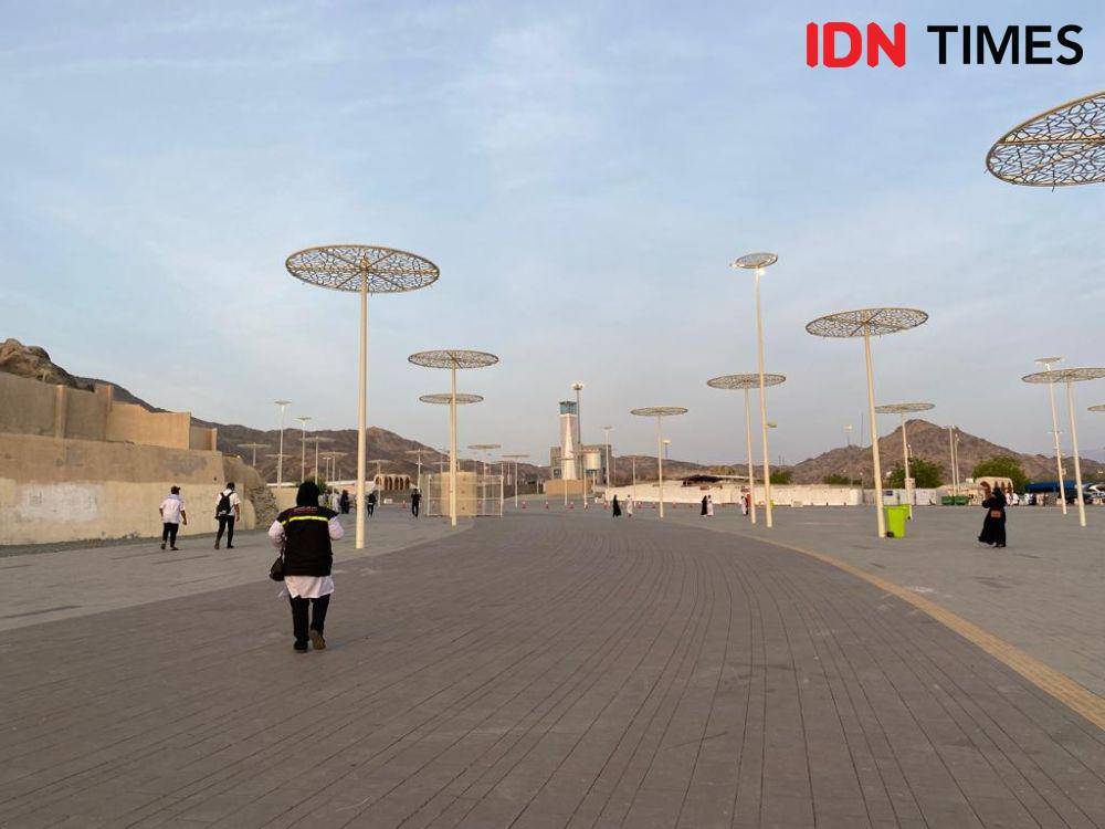 Taman di Jabal Rahmah di Arafah, Makkah (IDN Times/Sunariyah)