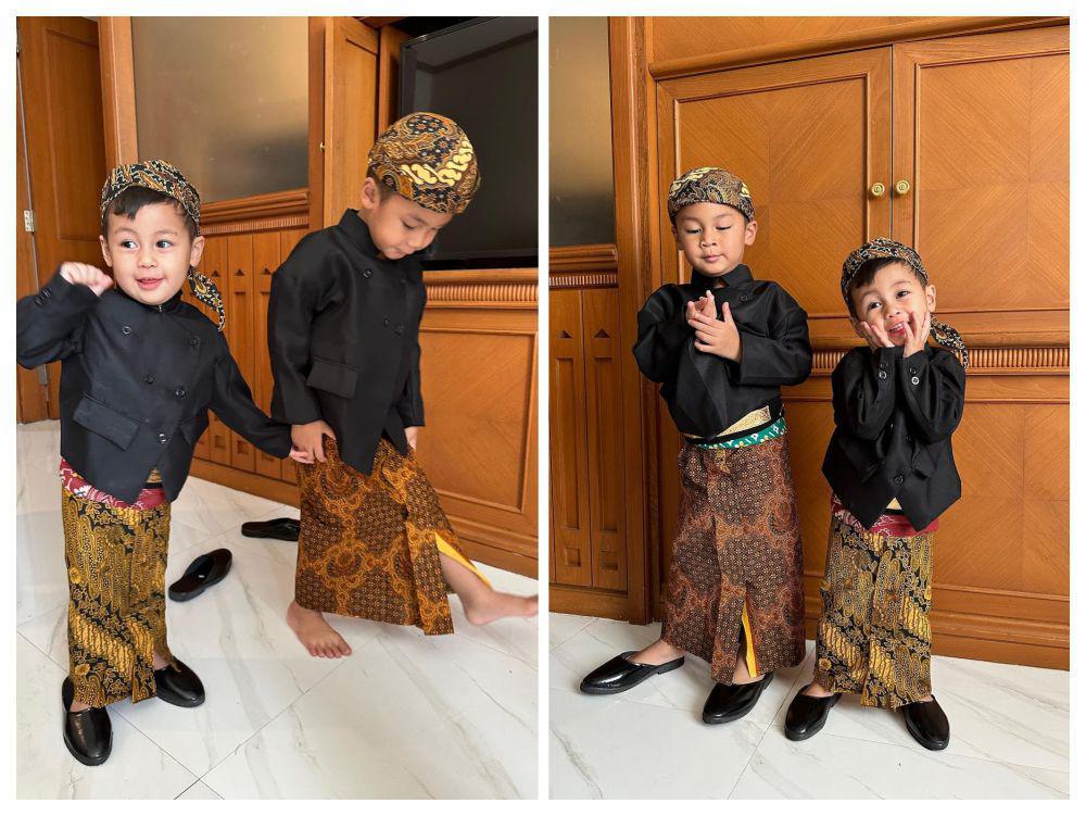 Ini 9 Potret Akur Kiano dan Kenzo Pakai Baju Adat Jawa, Bak Sultan!