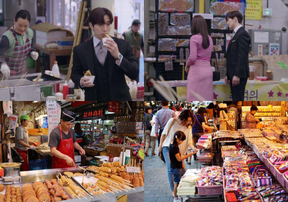 cuplikan drakor King the Land (atas) (dok. JTBC/King the Land) | Namdaemun Market (atas) (namdaemunmarket.co.kr)