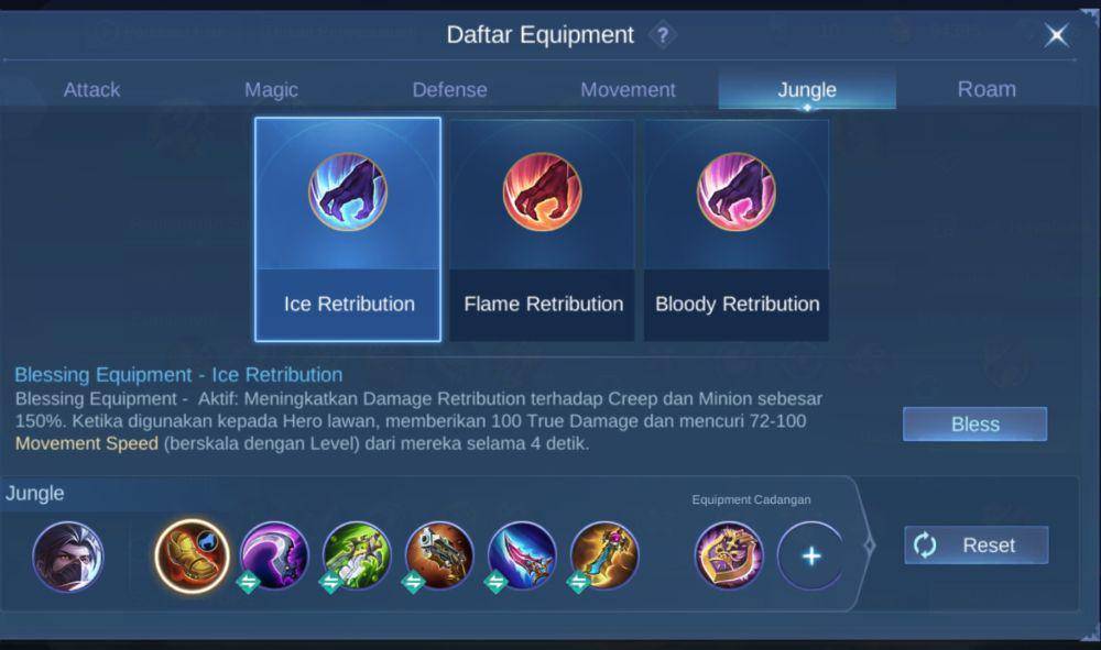 potret set item untuk hero Hayabusa (dok. Moonton/Mobile Legends)