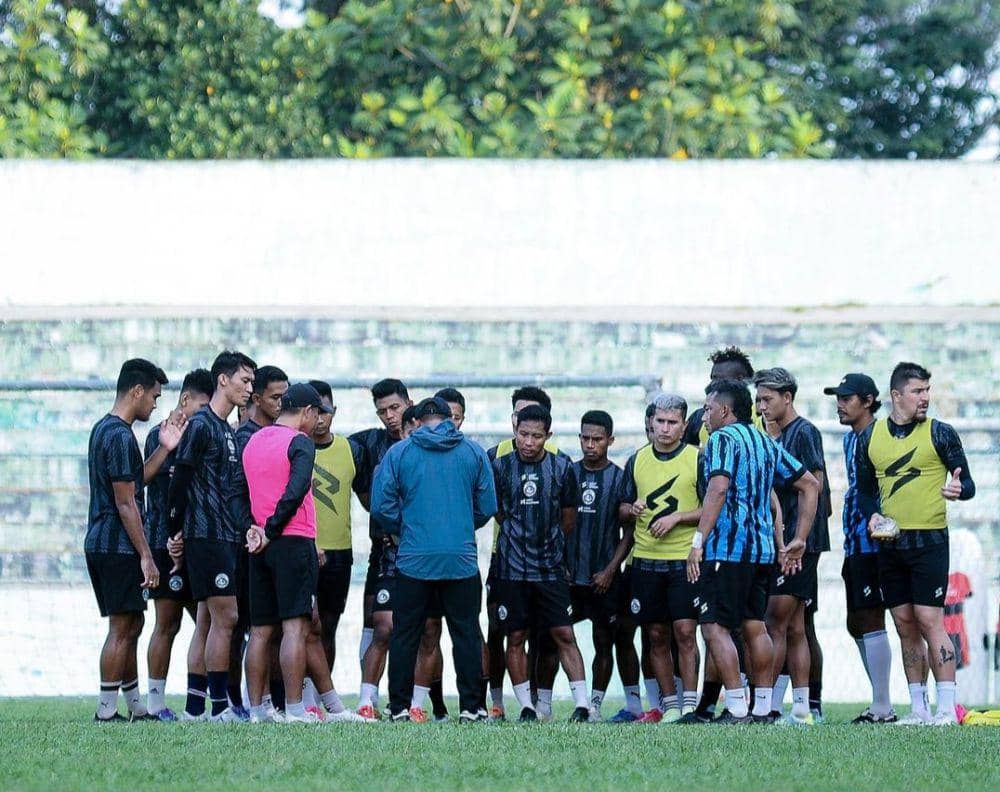 Pemain Arema FC saat sesi latihan di Stadion Gajayana. (Dok. Media Officer Arema FC)