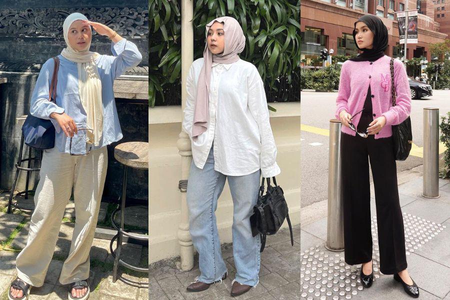 14 Pilihan Gaya Menggunakan Pasmina Kaos, Lagi Tren Banget!