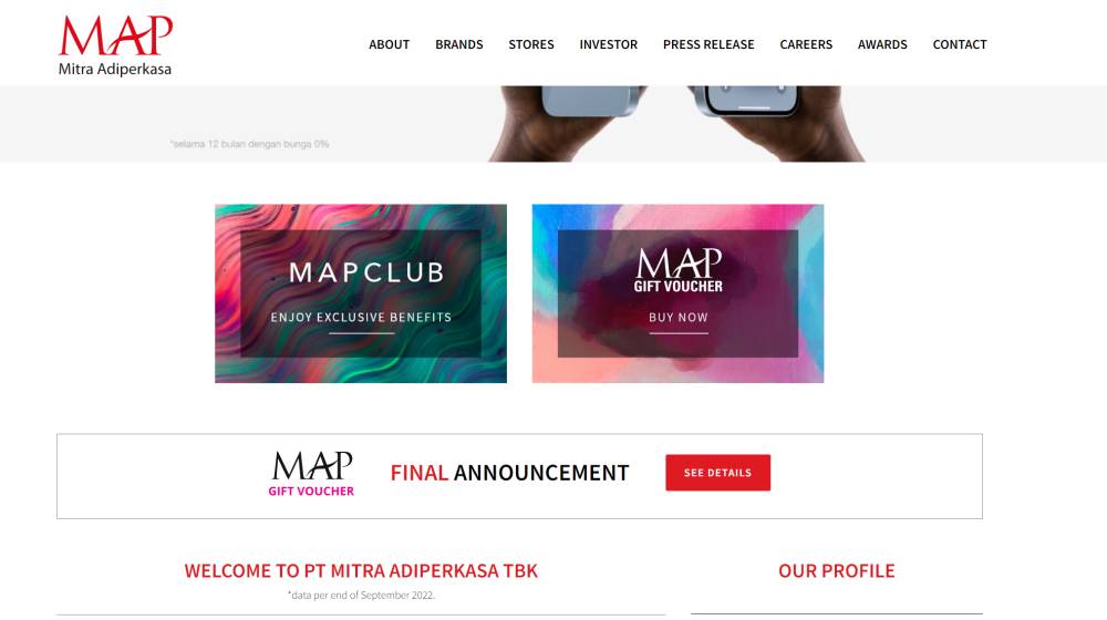 MAP Club/Screenshot Website