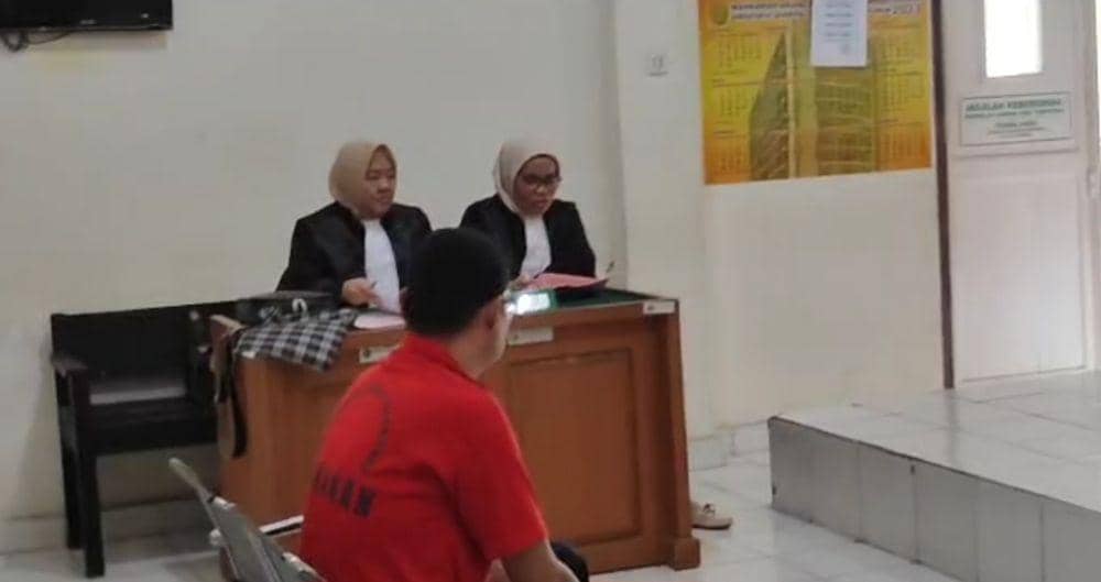 Sidang tuntutan terdakwa penyelundupan sabu di Palembang (Dok: istimewa)