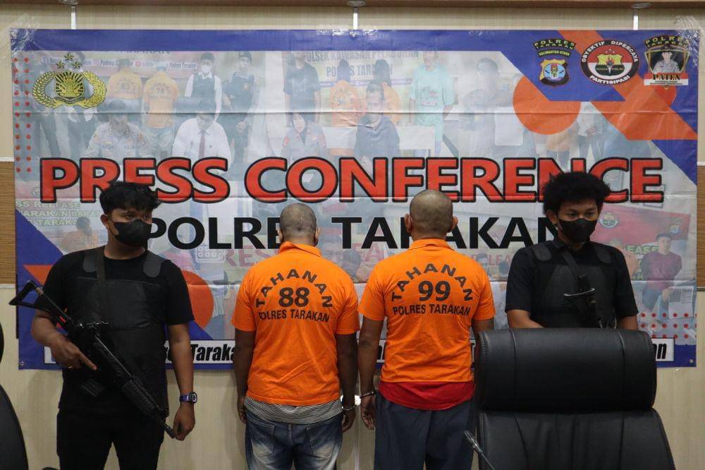 Polres Tarakan di Kalimantan Utara (Kaltara) menggagalkan peredaran narkotika jenis sabu-sabu seberat 10 kilogram, Selasa (18/7/2023). Foto Polres Tarakan
