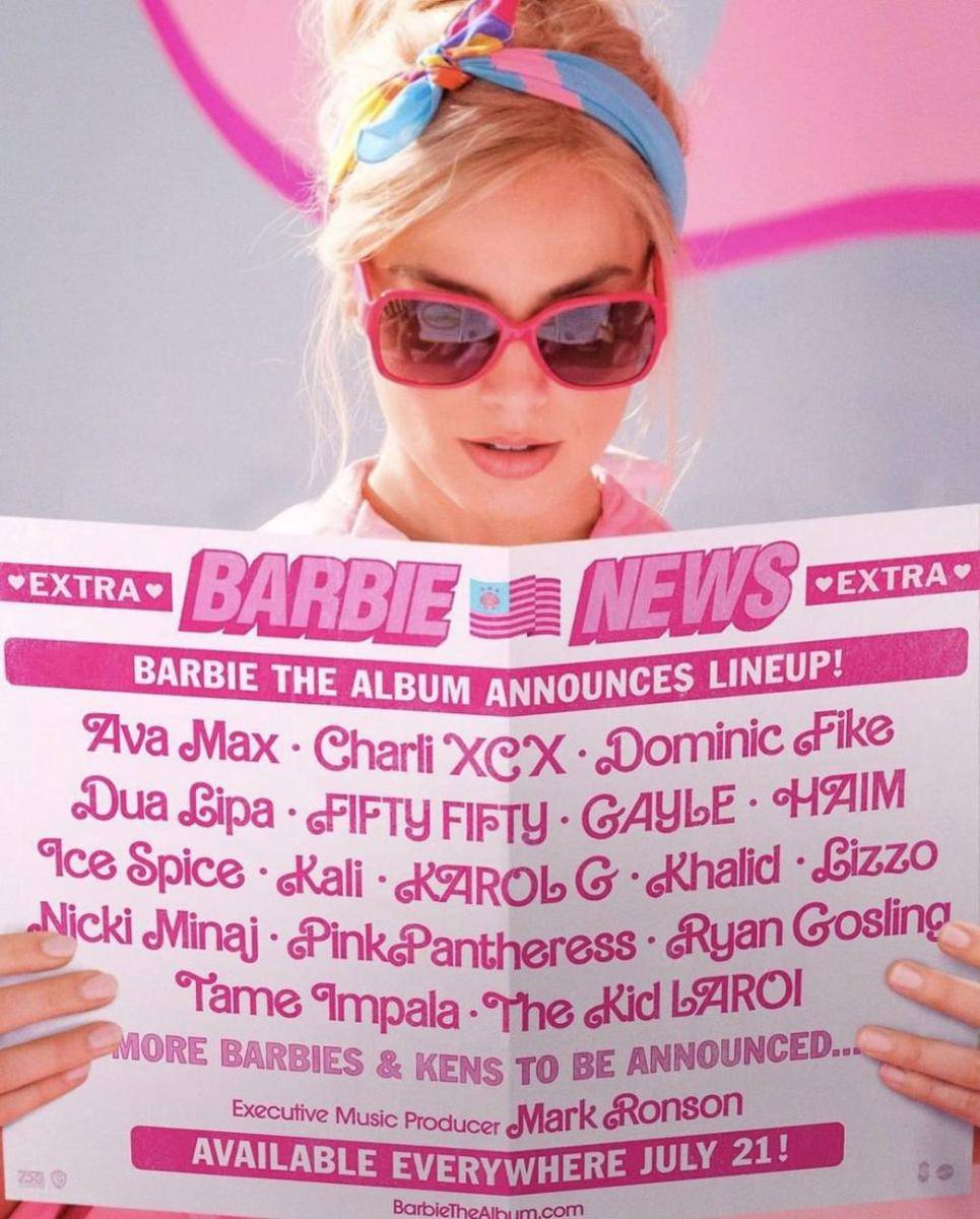 Barbie the album (Instagram.com/barbiethemovie)