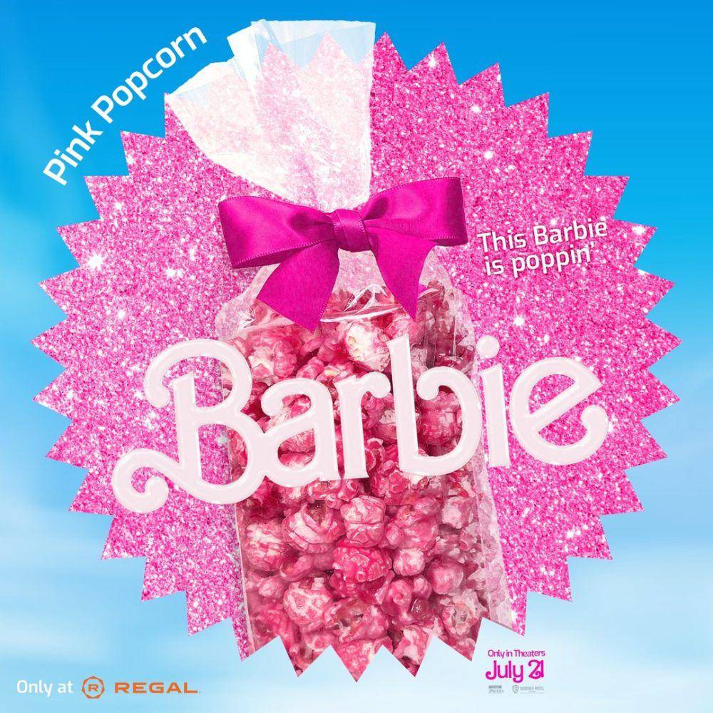 Barbie pink popcorn (Instagram.com/regalmovies)