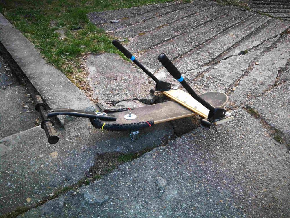 potret modifikasi skateboard di luar nalar (reddit.com/user/handsenitizzer)