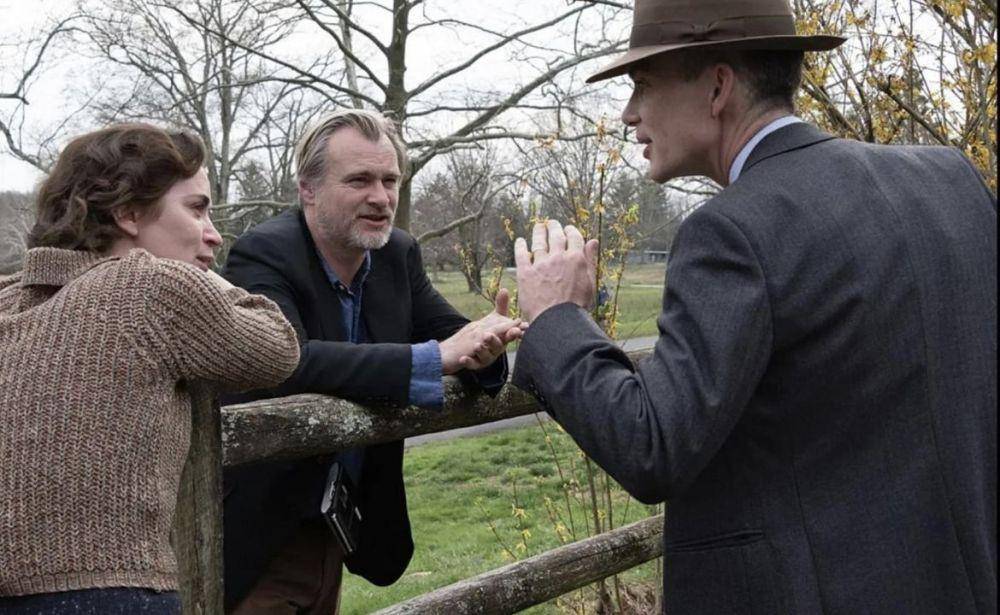 potret Christopher Nolan, Emily Blunt, dan Cillian Murphy (Instagram.com/oppenheimermovie)