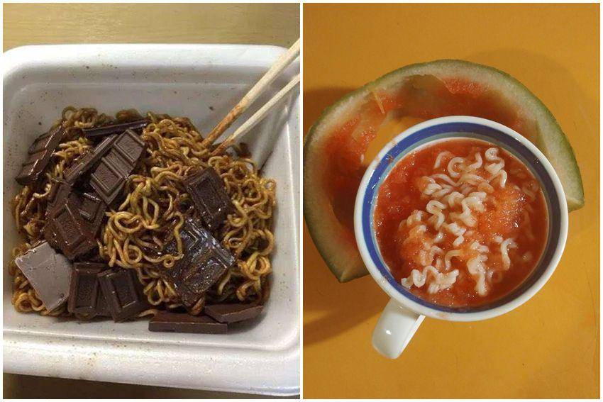 kolase potret kombinasi aneh mie dengan makanan lain (reddit.com/user/ExoticShock | reddit.com/user/NutmegOnEverything)