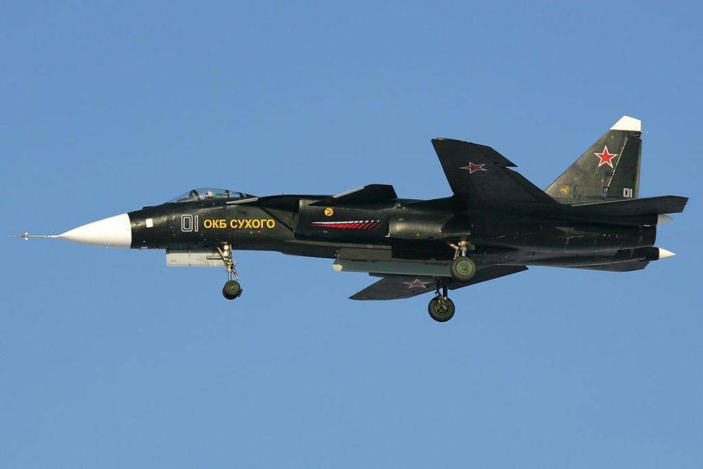 Sebuah Sukhoi Su-47 yang sedang dalam penerbangan pada Februari, 2008. (commons.wikimedia.org/Dmitry Pichugin)