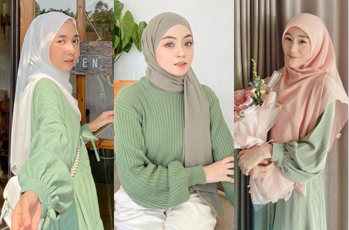 9 Warna Jilbab yang Cocok Dipadukan Baju Hijau Sage