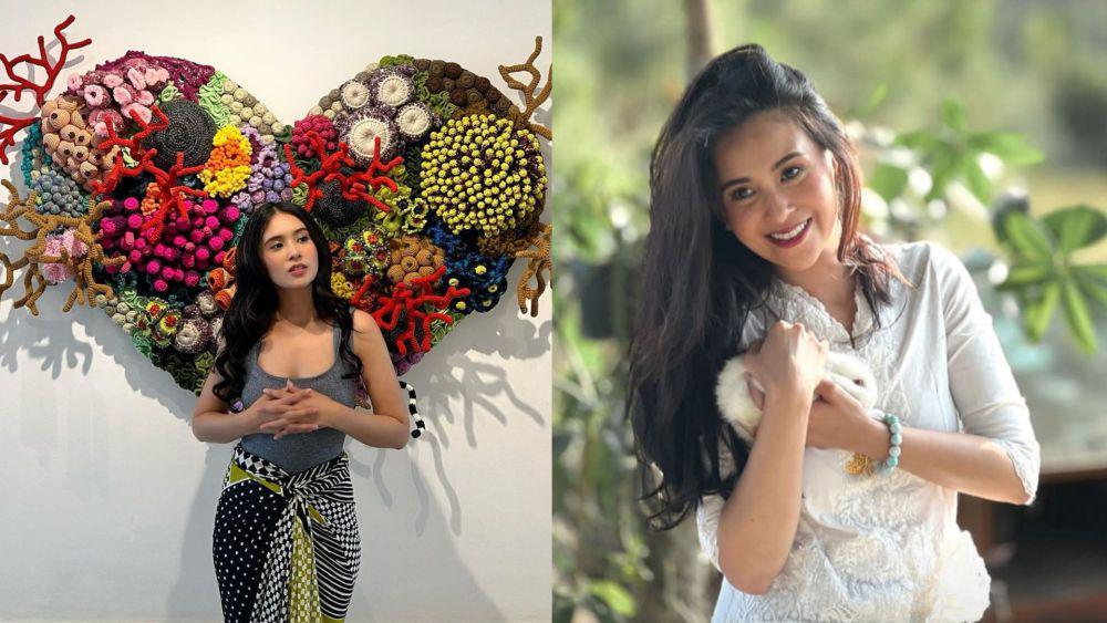 9 Potret Ayushita di Jogja, Kunjungi Pameran ARTJOG