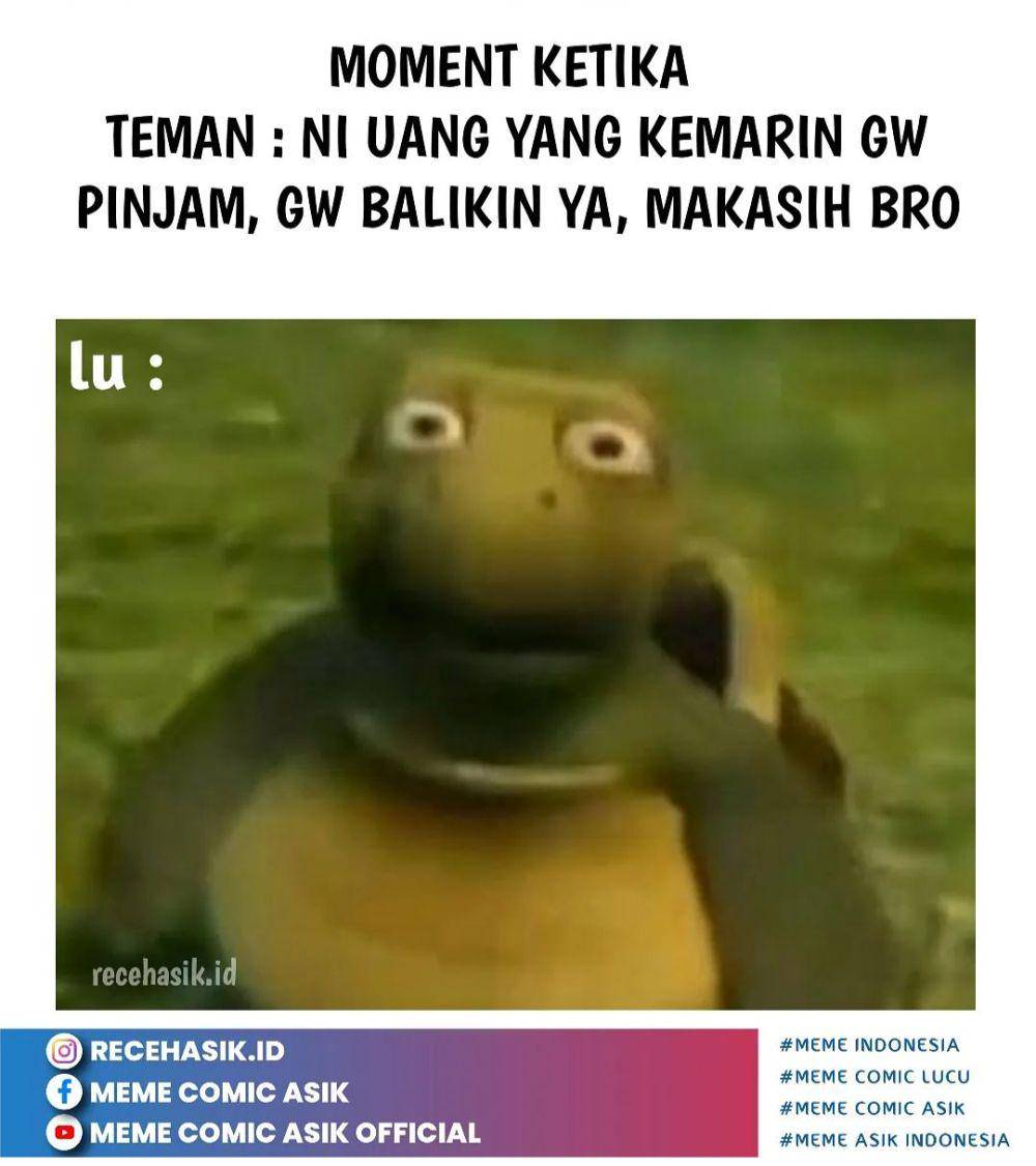 meme pinjam uang (instagram.com/recehasik.id)