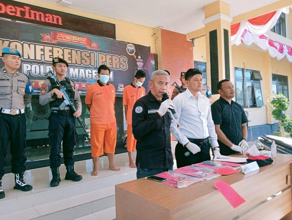 Satreskoba Polres Magetan amankan 3 orang terkait sabu sabu. IDN Times/ Riyanto